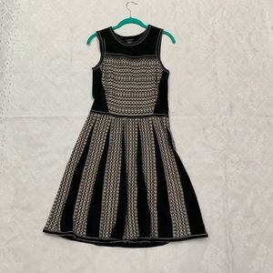 Black and white sleeveless dress